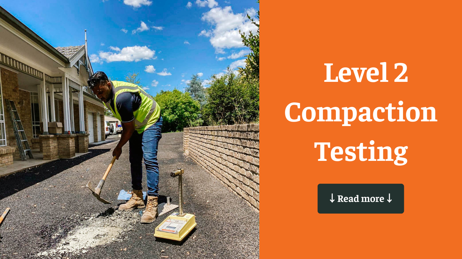 Residential site with Level 2 compaction report