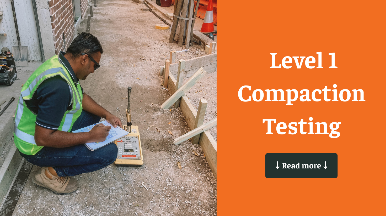 Level 1 compaction certificate signed by geotechnical authority