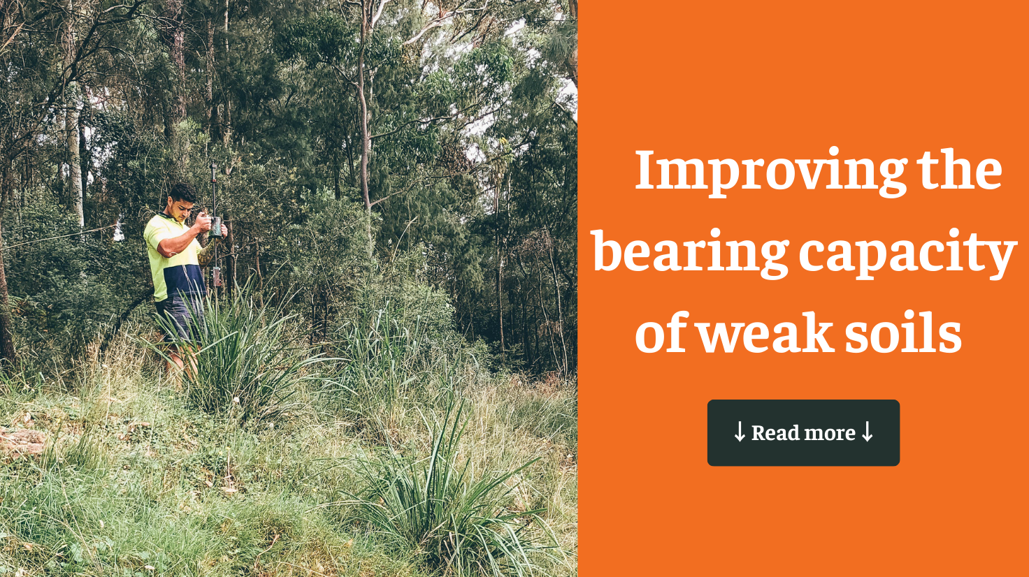 Improving the bearing capacity of weak soils