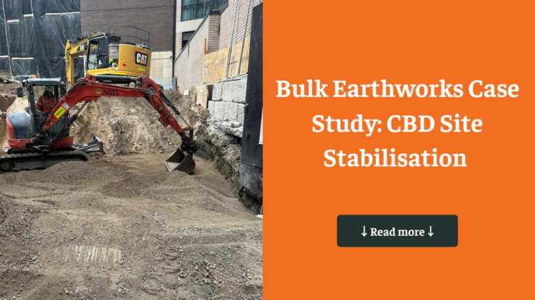 Bulk Earthworks Case Study: How IdealCorp Stabilised a High-Risk CBD Site for NASS Services