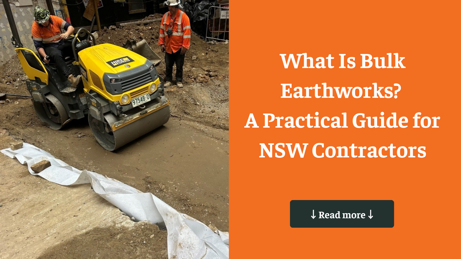 Learn what bulk earthworks are and how the process works in NSW, from soil testing to compaction, controlled fill and final certification under AS 3798